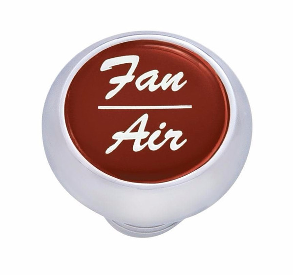 Small Deluxe Fan-Air Dash Knob for Peterbilt, Freightliner, Kenworth, Red