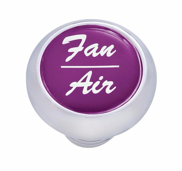 Small Deluxe Fan-Air Dash Knob for Peterbilt, Freightliner, Kenworth, Purple