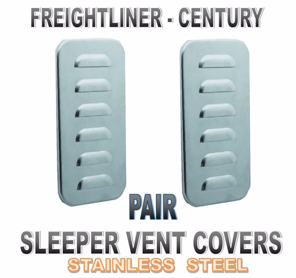 Sleeper Vent Door Covers (Louvered) f/ Freightliner Century Classic (PAIR)