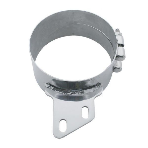 7" Stainless Butt Joint Exhaust Clamp - Angled Bracket