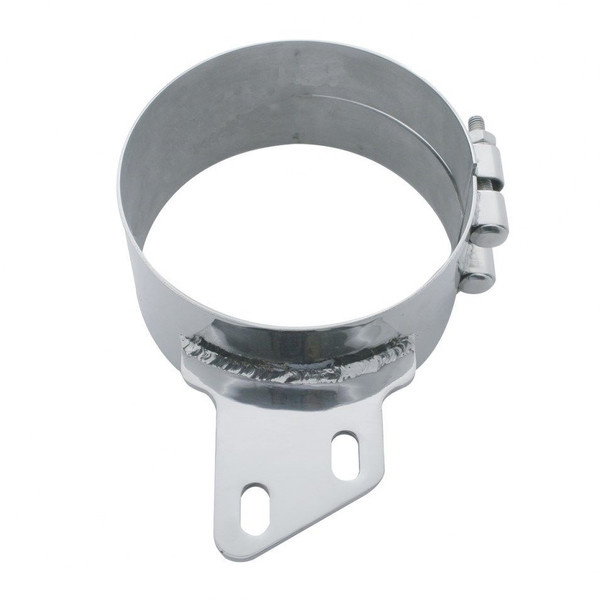 6" Stainless Butt Joint Exhaust Clamp - Angled Bracket