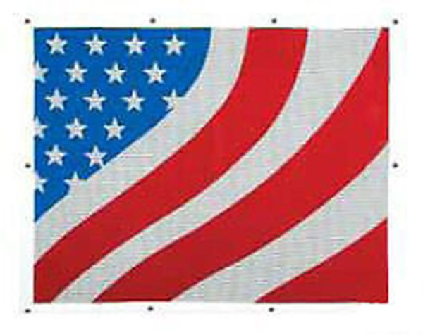 American Flag Bug Screen - Peterbilt 377,378,379 (Extended Hood)