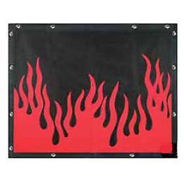 FLAMES BUG SCREEN - PETERBILT 377, 378, 379 (Regular Hood)