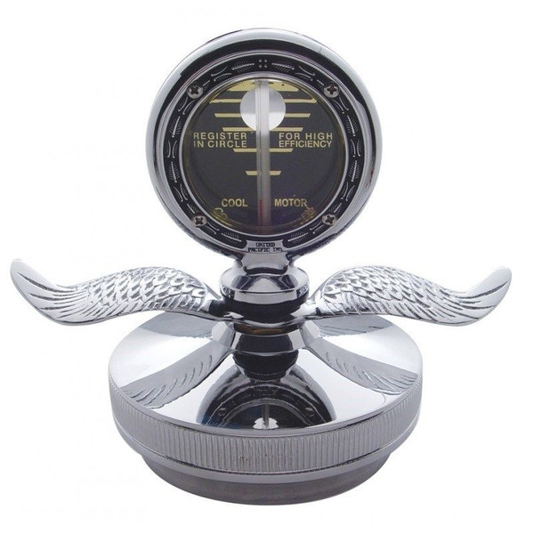 Chrome Aluminum Motometer Boyce w/ Base & Chrome Wings