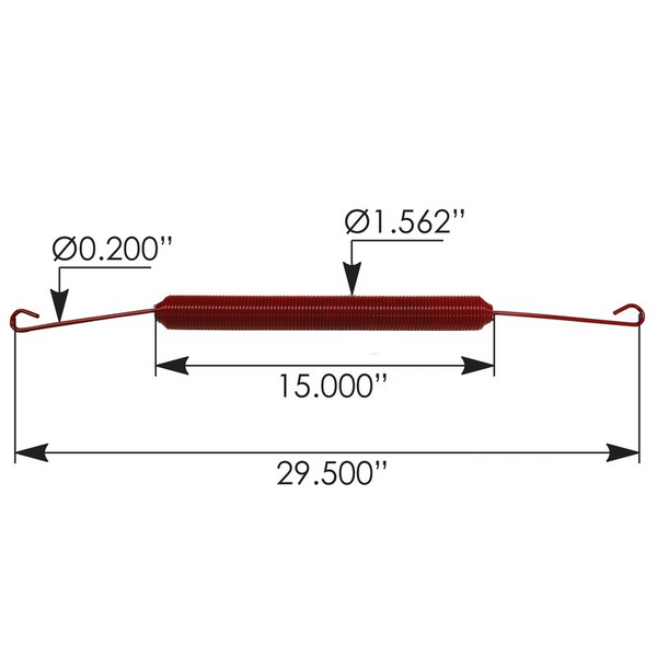 Hood Spring - Peterbilt  L81-6010 (RED)