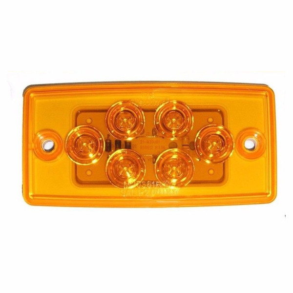 5 Flush Mount Volvo Freightliner Roof Cab Clearance Marker Light LED Amber