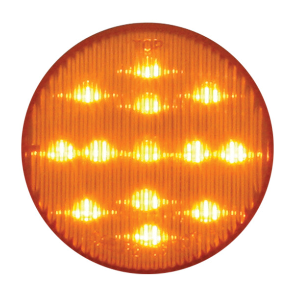 2.5" Amber Marker Lamps (13 LEDs) Amber LED with Amber Lens, Set of 4