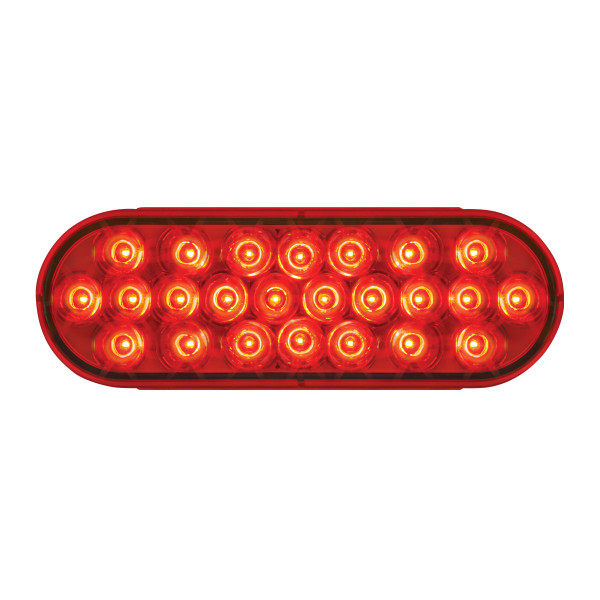 6" Oval Pearl RED (S/T/T) Sealed Light ( 24 LED)