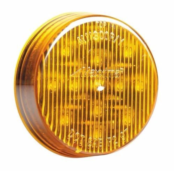 Maxxima 2-1/2" Round Clearance Side Marker light 13 LED Amber LED w/ Amber Lens