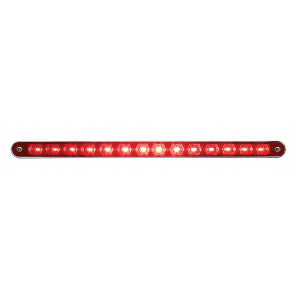 14 LED (12") Stop, Turn & Tail Light Bar with Bezel - Red LED with Clear Lens