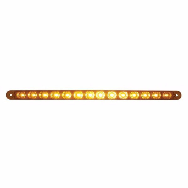 14 LED 12" Turn Signal Light Bar, Amber LED with Amber Lens, #38946