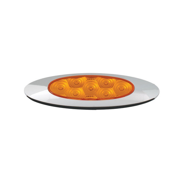 Ultra Thin Y2K LED Amber Marker Light With Chrome Bezel