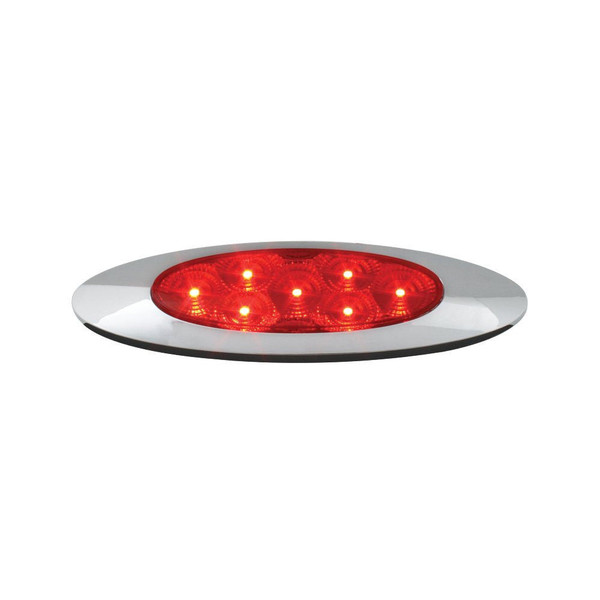 Ultra Thin Y2K LED Red Marker Light With Crome Bezel