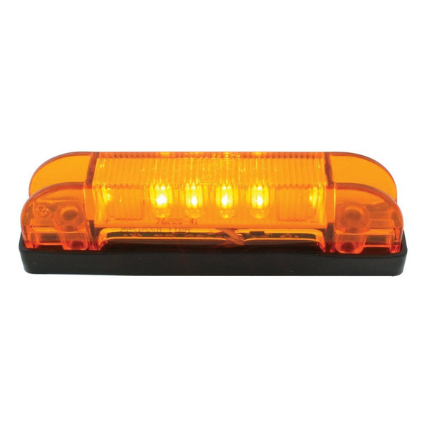 Thin Line Wide Angle - 6 LED Marker Light - (Amber LED with Amber Lens