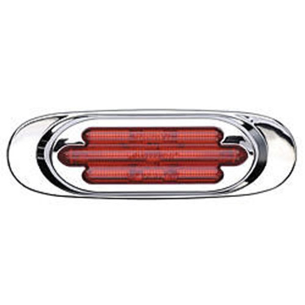 13 LED Chrome Oval Clearance Marker MAXXIMA Semi Trailer Peterbilt FL KW