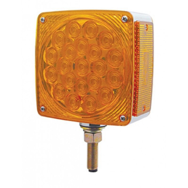 45 LED Double Face Amber/Amber Turn Signal for Semi-Truck Fenders, Universal Fit