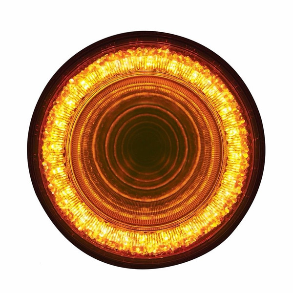 24 LED 4" "Mirage" Stop Turn Tail Light - Amber LED with Clear Lens