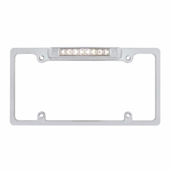 Chrome Deluxe LED -White LED Back-Up Light - License Plate Frame