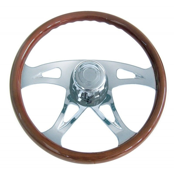 18" Chrome "Boss" Steering Wheel for Peterbilt & Kenworth