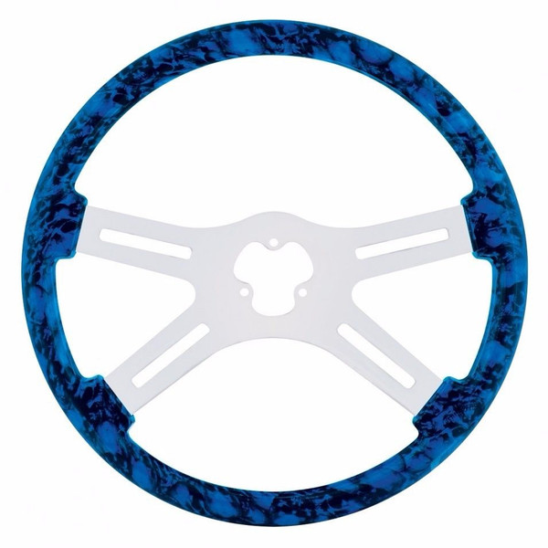 18" Skull Steering Wheel (Blue)