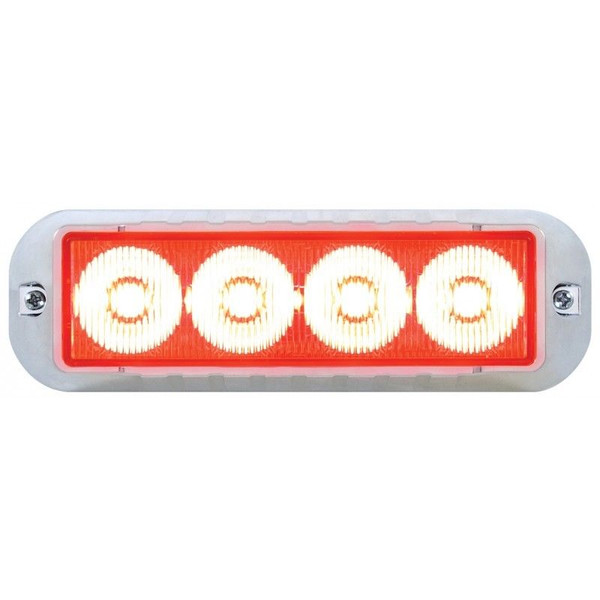 4 LED Warning Strobe Light, Red