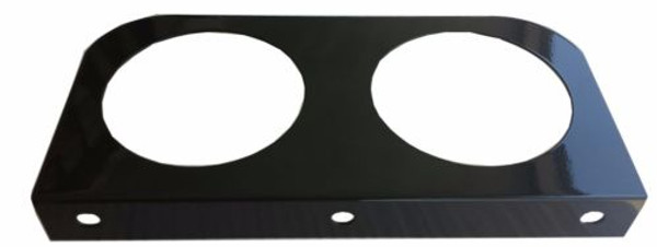 Black L Mounting Bracket with 2 Round Holes for 4" Lights