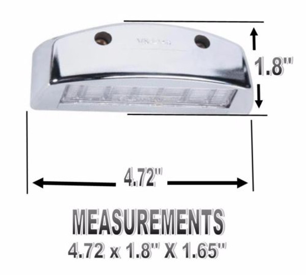 License Plate Light (White) 12 LED - Brighter Luminosity- Truck RV Semi Trailer