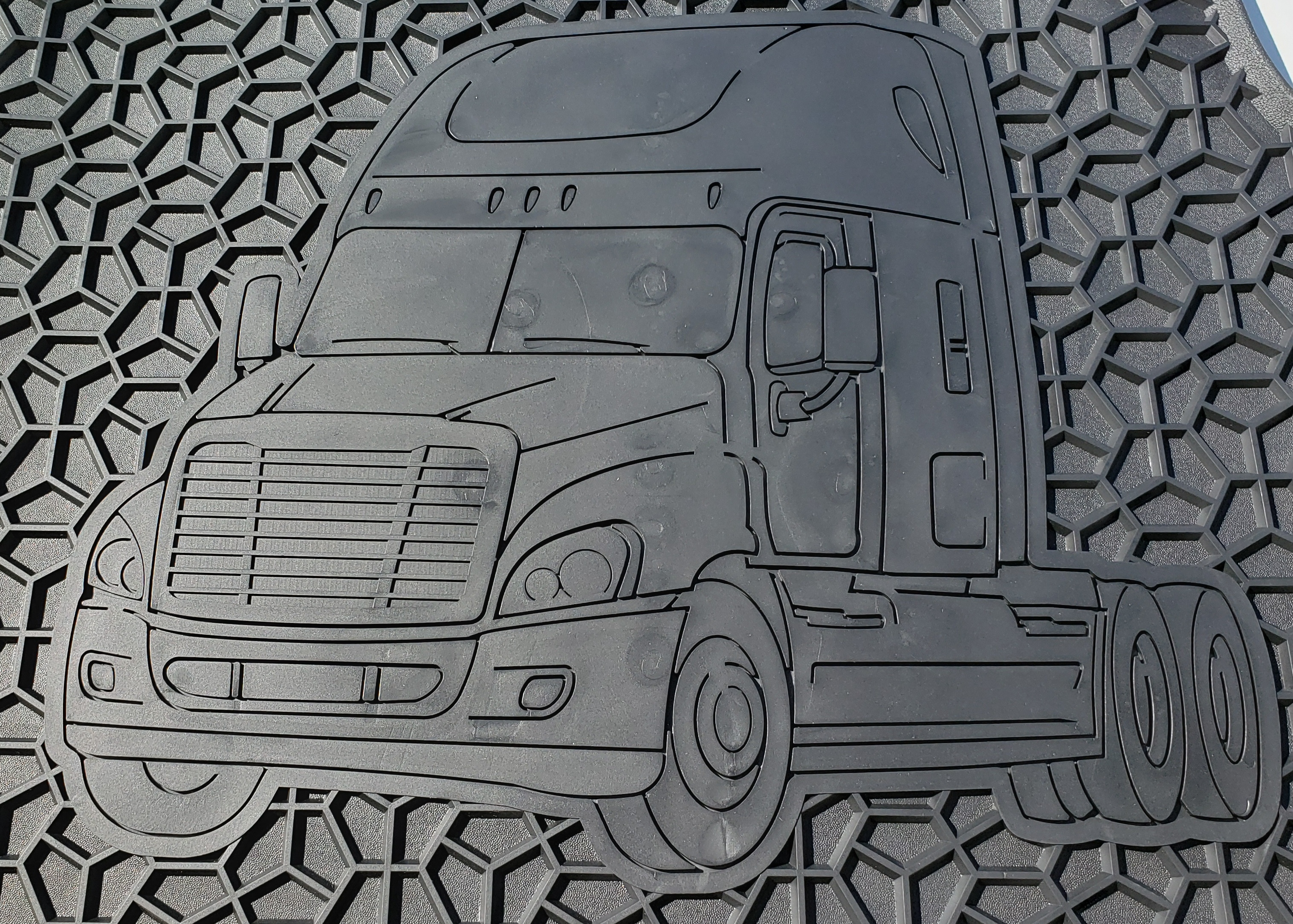 Freightliner Floor Mat Set Cascadia Coronado Black 2 Pcs