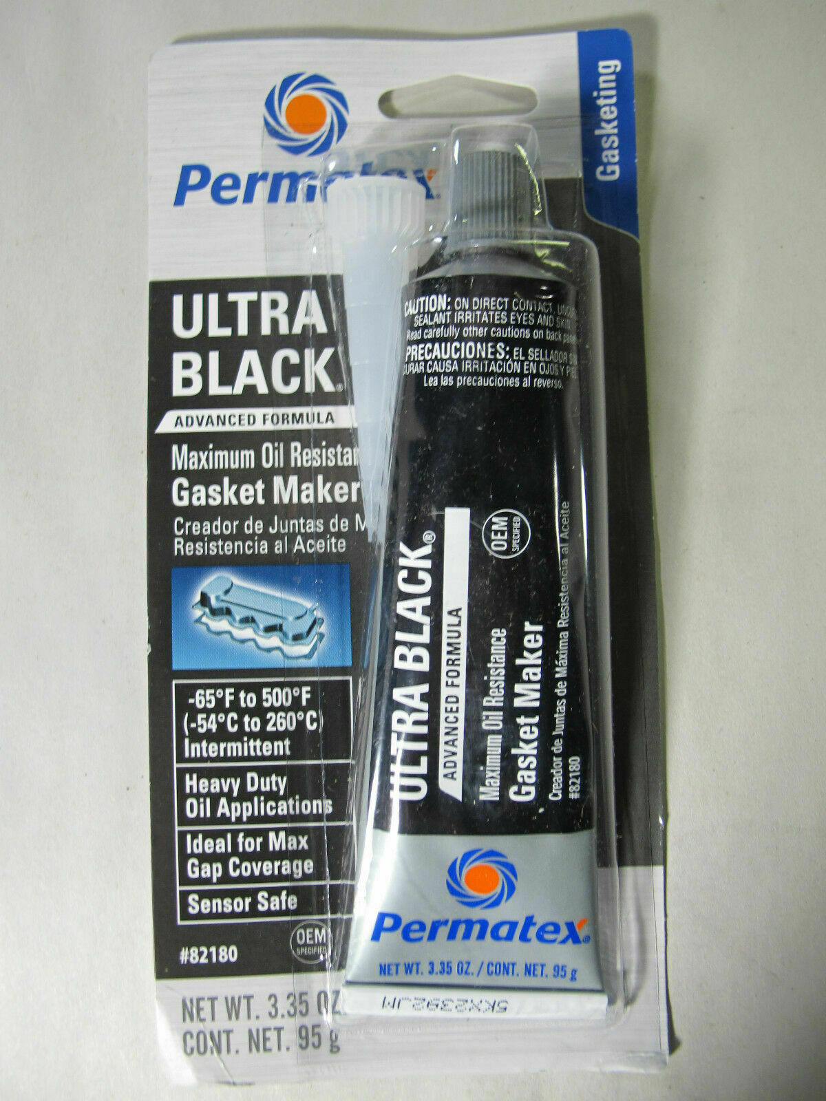 Permatex Ultra Black 82180 Max Oil Resistance RTV Silicone Gasket Maker