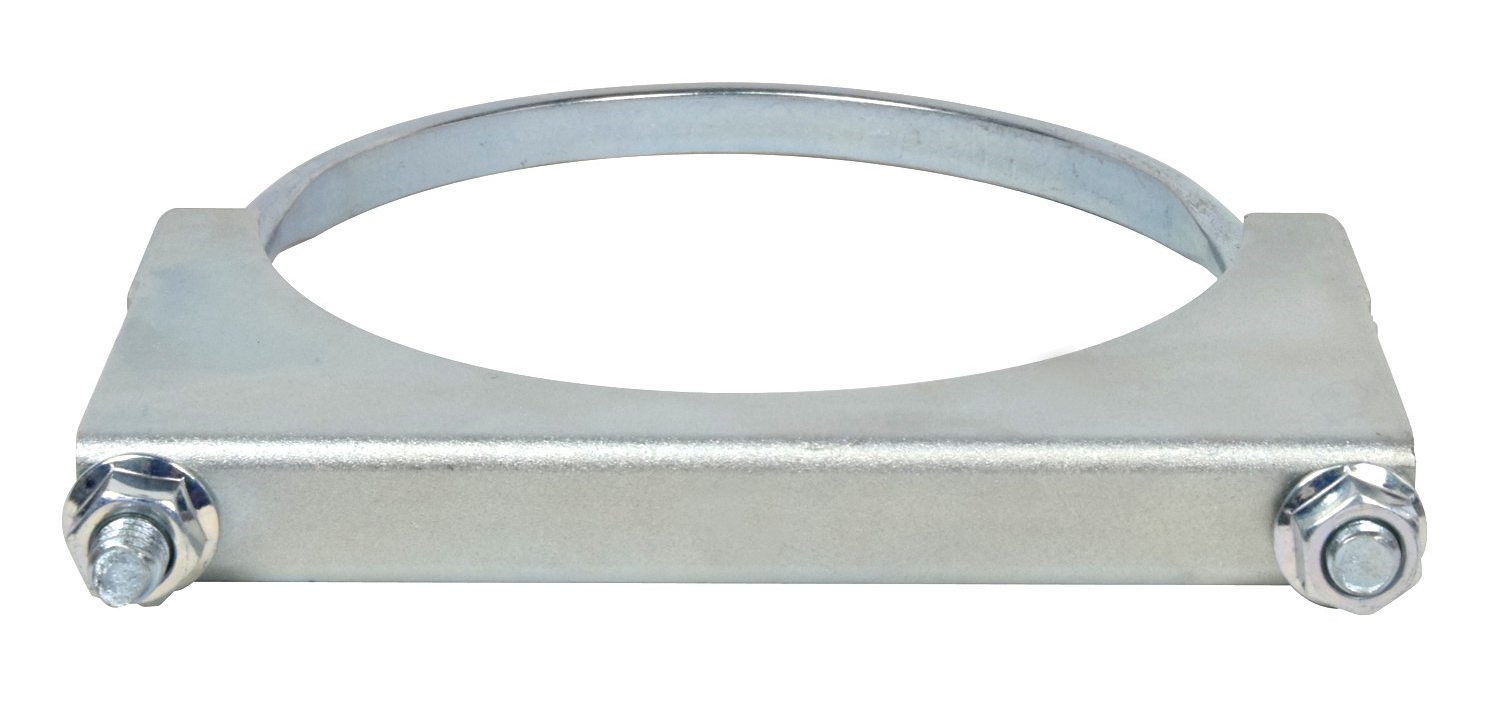 Universal 7.5" Chrome Exhaust Bracket With 6 Holes & M8 Hardware - EMGO 80-62318