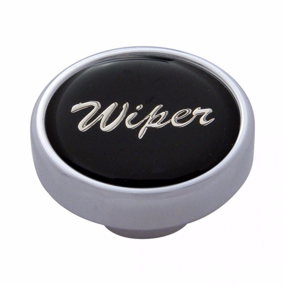 Wiper Knob Black glossy sticker chrome for Peterbilt Kenworth Freightliner dash - UATPARTS