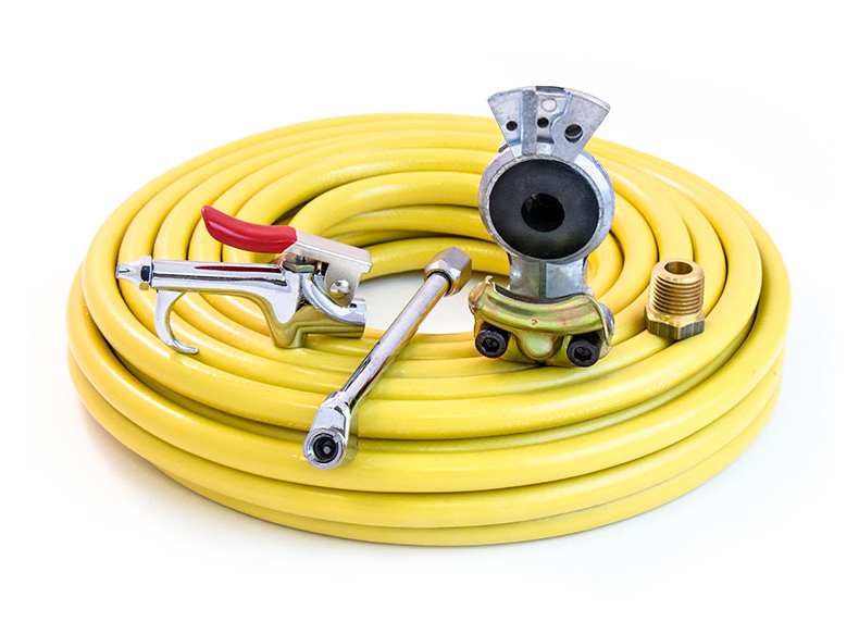 INFLATOR/ BLOW GUN SET WITH GLADHAND 50ft 3/8 Air Hose RV, Trucks