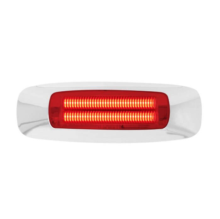 4 LED Amber Clearance Marker Light Chrome Bezel Prime Series 53/4