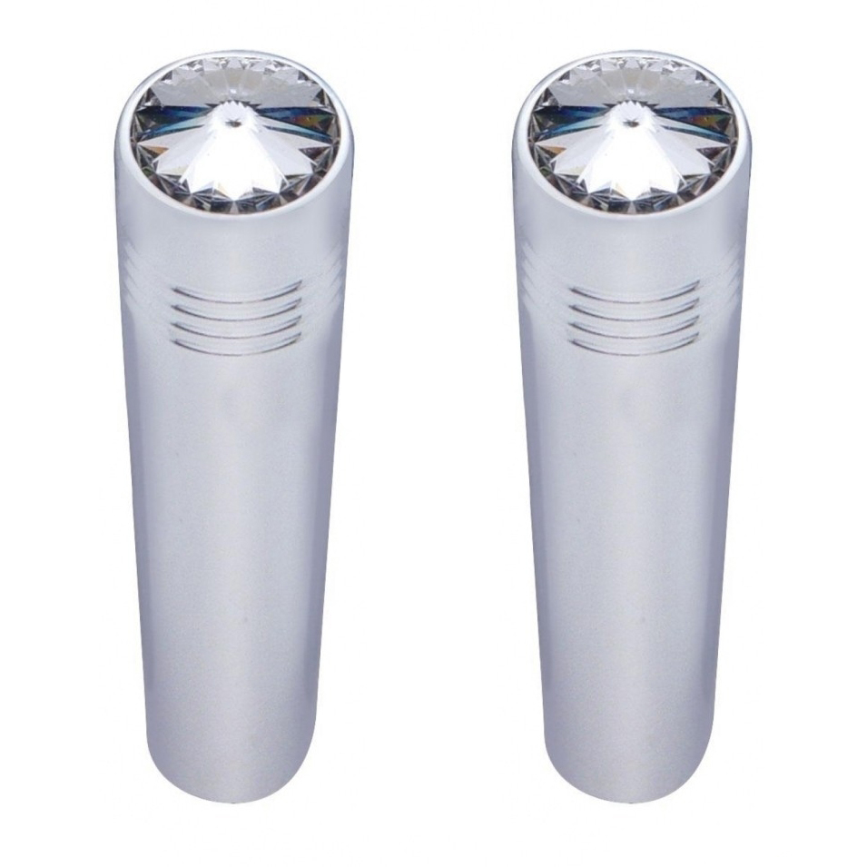 Peterbilt Long Chrome Toggle Switch Extension Pointed Diamond Clear