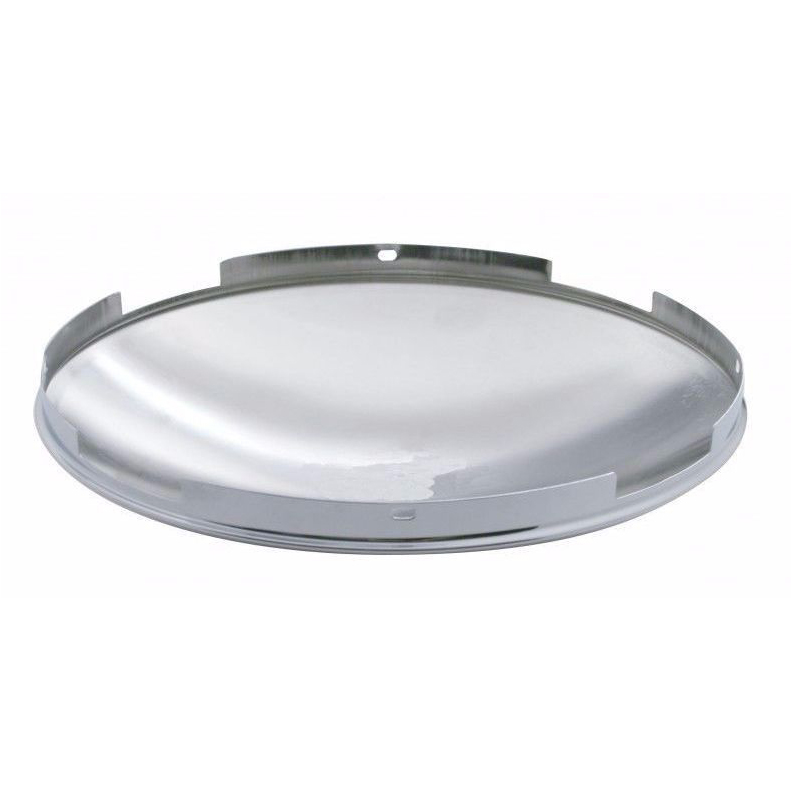 Stainless Steel Front Hub Cap Dome Style 4 Even Notched 7/16" Lip Fits