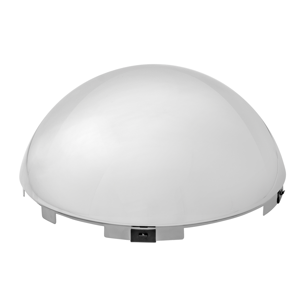 Full Moon Chrome Front Hub cap (6 notches/4 clips) 7/16" Lip Semi