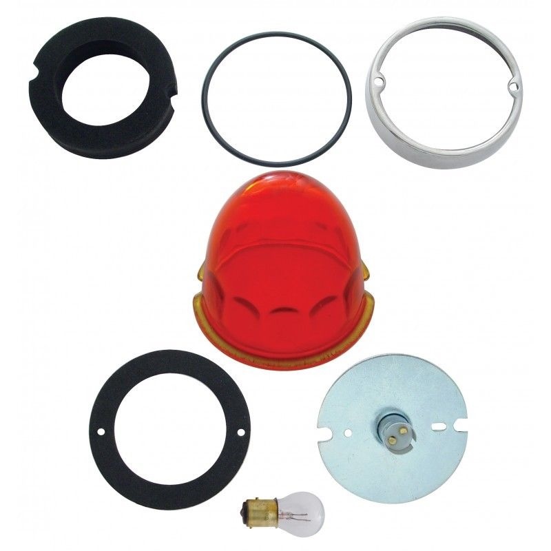 1157 Cab Light Kit w/ Glass Lens Amber Dark UATPARTS