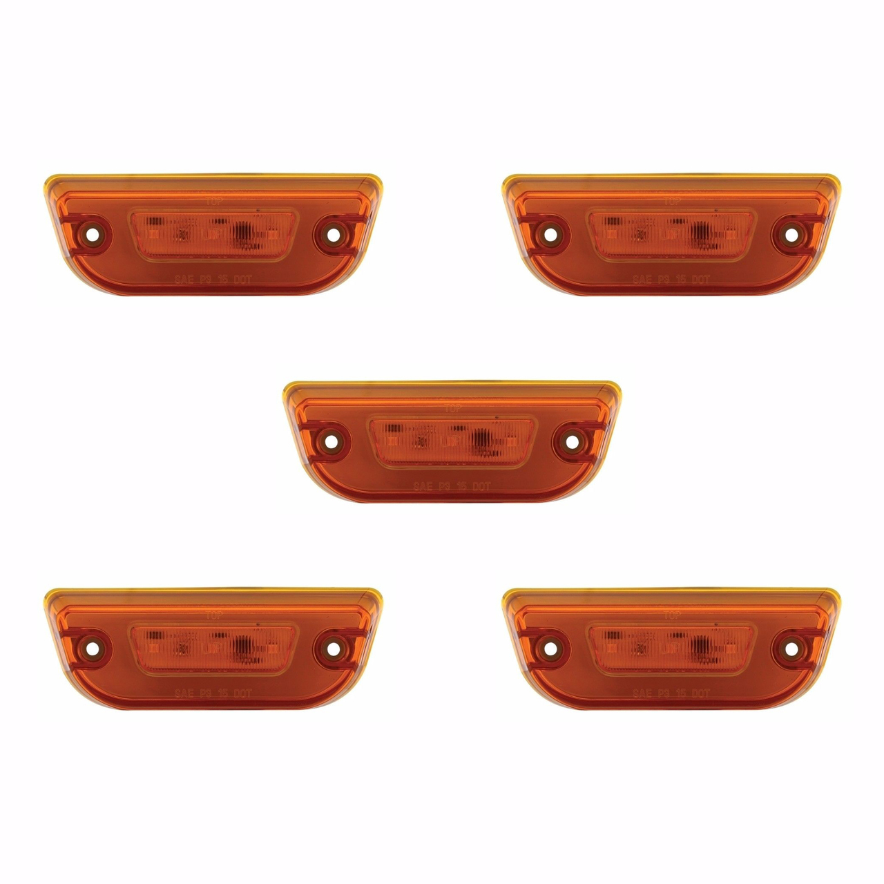 11 LED GLO Cab Lights for Peterbilt 579 & Kenworth T680, Amber Lens