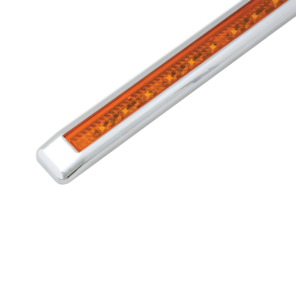 12" Ultra Thin LED Marker/Clearance Light Bar With Chrome Bezel, Amber