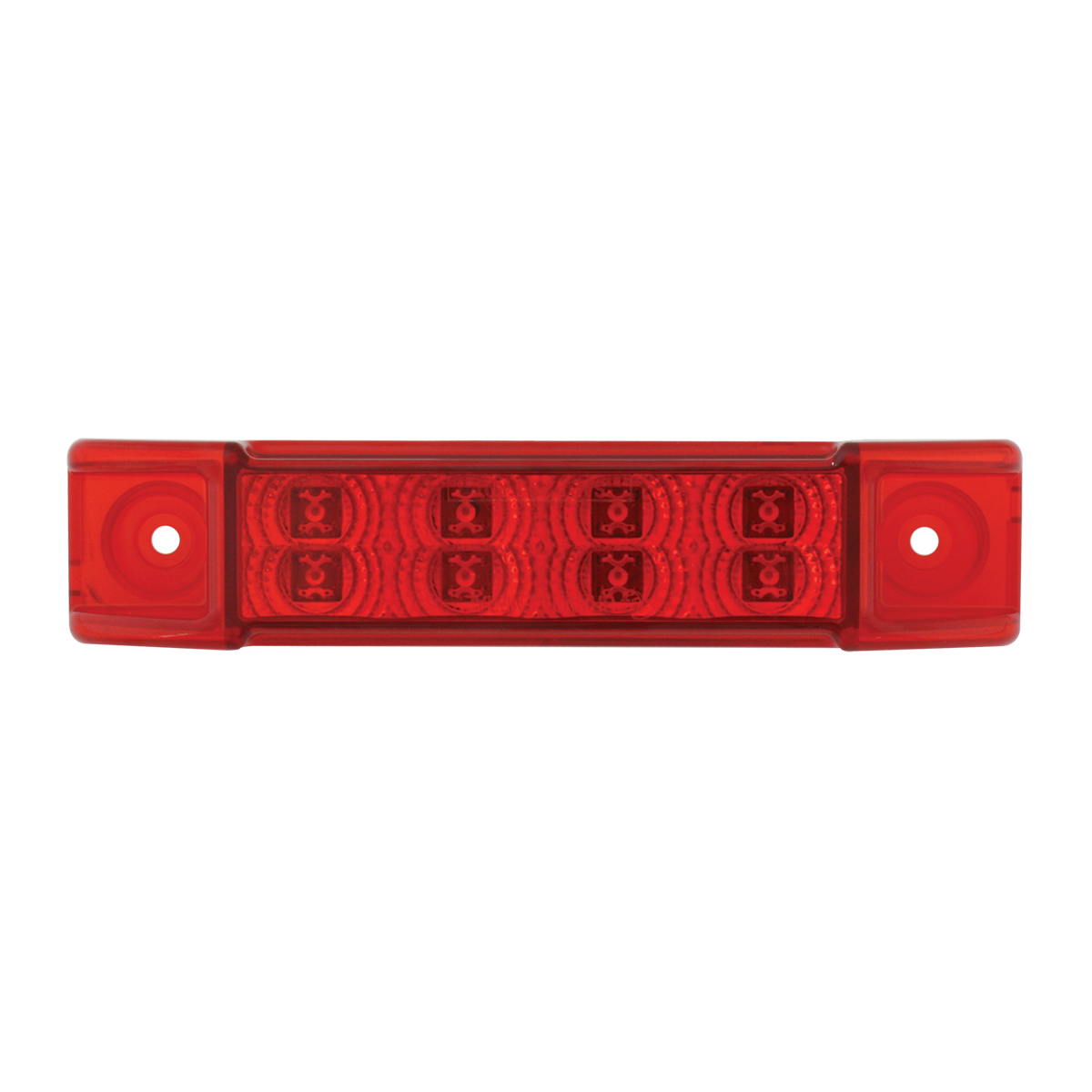 8 LED Reflector Rectangular Clearance Marker (RED LED with RED LENS ...