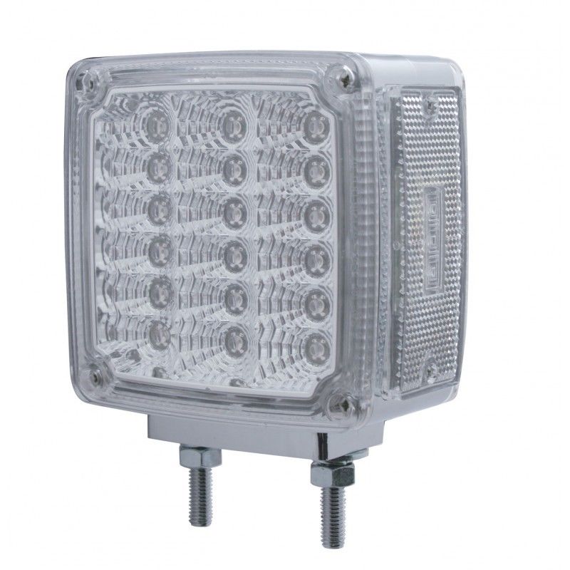 39 LED Double Face Amber/Red LED with Clear Lens Turn Signal for Semi