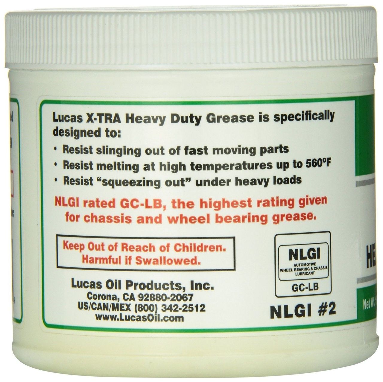 Lucas Oil 10330 XTra Heavy Duty Grease 1 lb. Tub UATPARTS