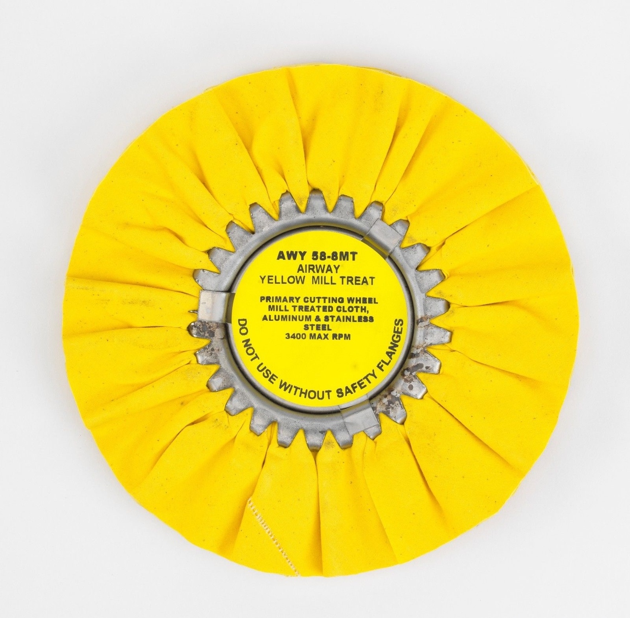 Zephyr 8" Airway Yellow Mill Treat -  Primary Cutting Wheel for Aluminum & Steel