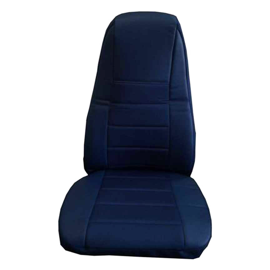 Blue Faux Leather Truck Seat Cover with Pocket
