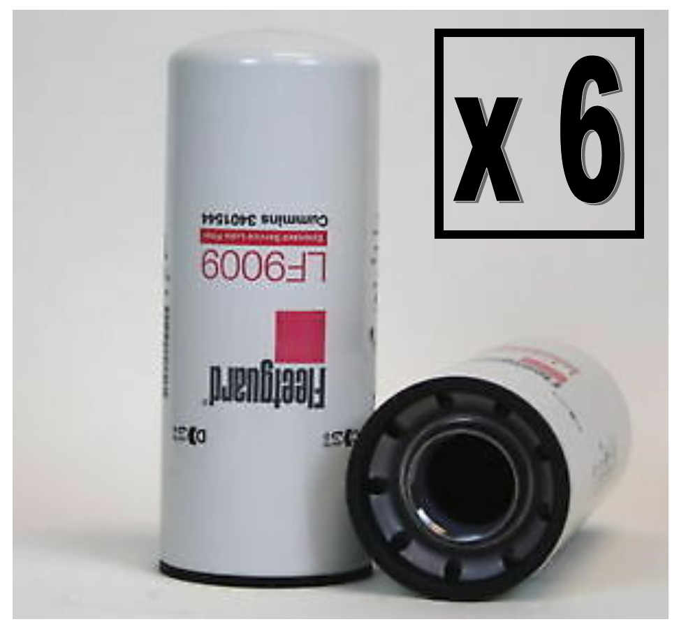Fleetguard Oil Filter Cummins Up Grade LF9009 Lot of 6 UATPARTS