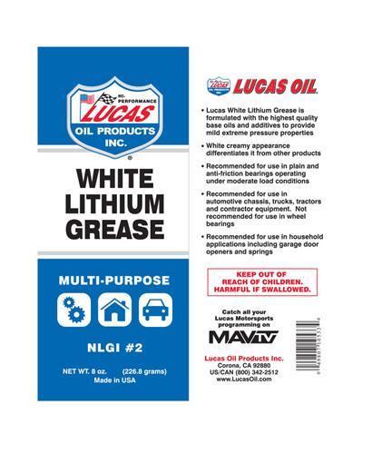 Lucas Oil White Lithium Grease Squeeze Tube Uatparts