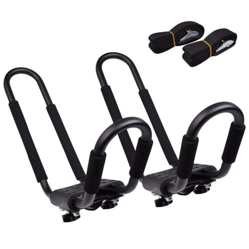 DORSAL Kayak Rack Set / 2Pcs J-Bar Rack for Canoe SUP Board Boat On Roof Top Mount Crossbar