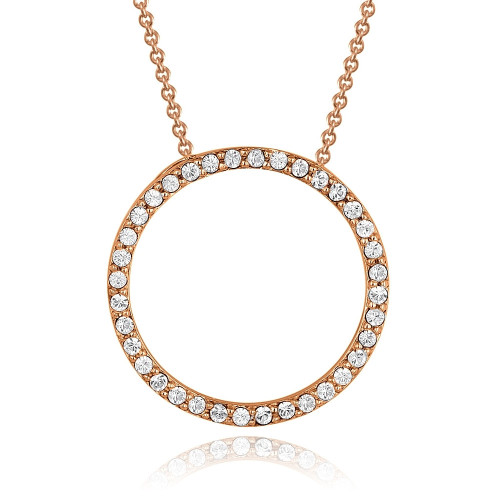 Rose Gold Tone Swarovski Elements Eternity Necklace