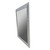 DunaWest Wood Encased Wall Mirror with Striped Motif Edges and Shimmering Leaf, Gray