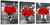 3 Pieces Canvas Wall Art Red Rose Picture Prints Black and White Artworks Floral Painting for Modern Living Room Bedroom Decor